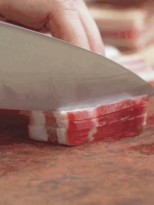 金字淡咸肉切絲。